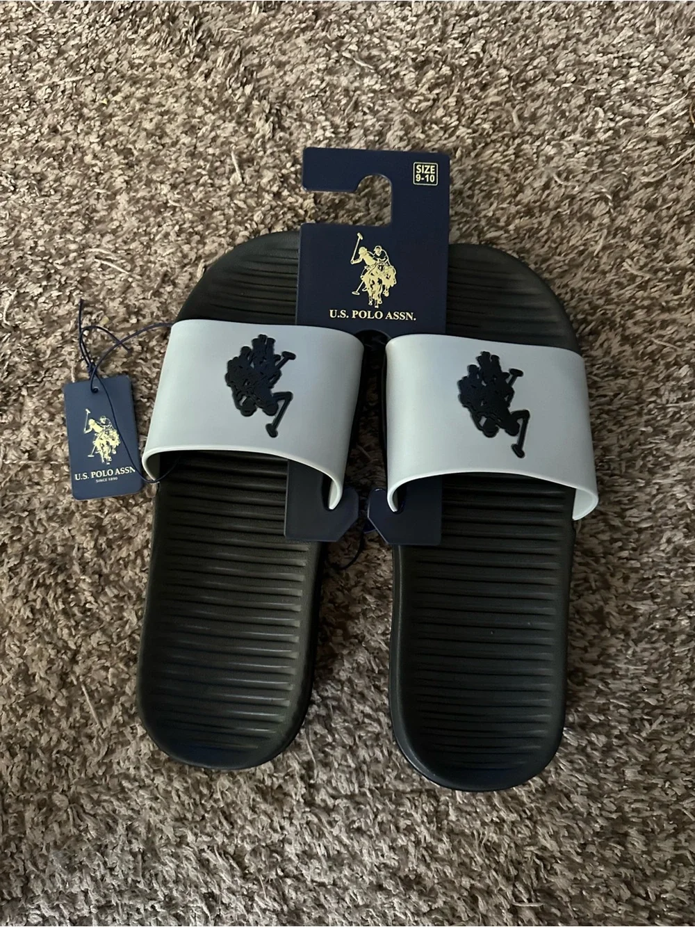 “SET OF 2”U.S. Polo Assn SLIDES 2 pair for 1 price.